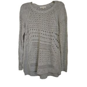 Lovestitch Open Weave Light Gray Sweater size S
